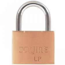 SQUIRE LP9/2.5 40MM BRASS PADLOCK LONG SHACKLE