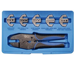 BGS CRIMPING TOOL SET WITH 5 PAIRS OF JAWS