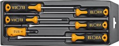 ELORA SCREWDRIVER SET 3 SLOTTED + PH1, PH2 + SLOTTED 45MM