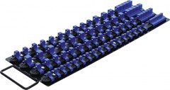 Slip-on rail Set for Sockets | with 80 Clips | for Sockets 6.3 mm (1/4") | 10 mm
