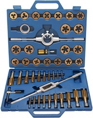 BGS TAP / DIE SET M6-24MM 45 PCE