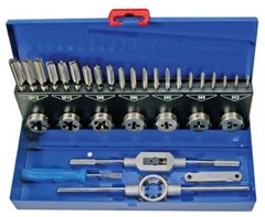 BGS 32-PCE TAP+DIE SET HSS G STEEL