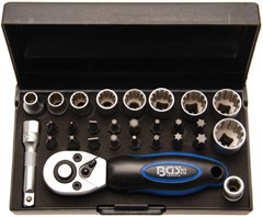BGS 1/4" SOCKET SET 28 PCE
