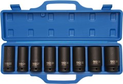 BGS 8pce 3/4" DEEP IMPACT SET 22-38mm