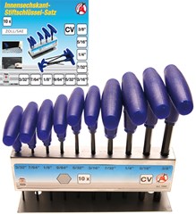 BGS 10PCE INTERNAL HEXAGON T-HANDLE  KEY SET