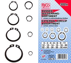 BGS 300pce External Circlip 3-32mm