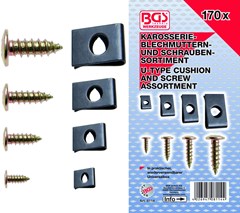 BGS 170pce SCREW AND U-TYPE CUSHION ASSORT.