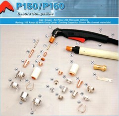 PLASMA TORCH SPARES CEBORA P150/P160 COMPATIBLE