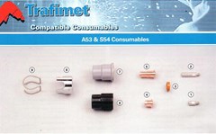 PLASMA TORCH SPARES TRAFIMET A53/S54 COMPATIBLE