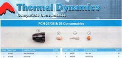PLASMA TORCH THERMAL DYNAMICS PCH 25/38 AND 26 PLASMA TORCH SPARE PARTS
