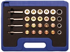 BGS OIL DRAIN THREAD REPAIR KIT 64 PCE