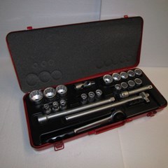 ELOFORT SOCKET SET 16K 1/2" DRIVE 23 PC