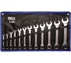 BGS 12-PIECE OPEN END SPANNER SET 6X7-30X32 MM