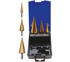 BGS STEPPED HOLE CUTTER, TITANIUM COATED 4-30 MM