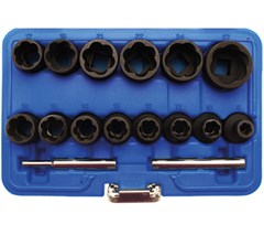 BGS 16-PIECE SPECIAL TWIST SOCKET SET 8-27 MM 1/2"