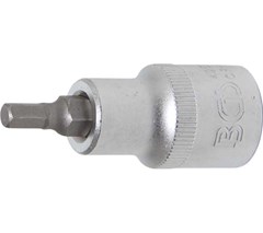 BGS 1/2" Bit Socket, int. hexagon, 53 mm long, 5 mm