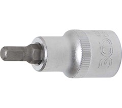 BGS 1/2" Bit Socket, int. hexagon, 53 mm long, 6 mm