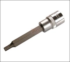 BGS 1/2" Int. hex. Bit Socket, 100 mm long, 4 mm