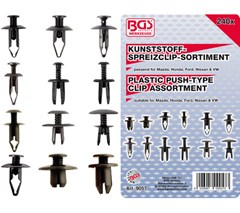 BGS 240-piece Plastic Push-Type Clip Assortment