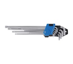 BGS 9-piece L-Type Key Set, T-Star, extra long, 1.5 - 10 mm