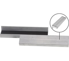BGS 2-piece Bench Vice Jaw Protector, Aluminium, 125 mm