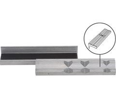 BGS 2-piece Bench Vise Jaw Protector, Aluminium, 125 mm