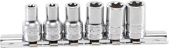 BGS SOCKET SET T STAR 6.3MM 1/4" DRIVE 6EP-12EP 6 PCS