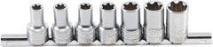 BGS Socket Set, T-Star Plus for Torx Plus 10 mm 3/8" dr 10EP - 20EP 7 p