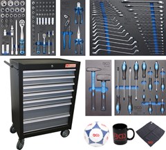 BGS Workshop Trolley | 7 drawers | with 129 Tools