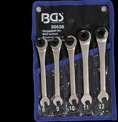BGS Combination Spanner Set with ratchet | open | 5 pcs.