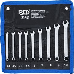 BGS Combination Spanner Set | 4 - 10 mm | 9 pcs